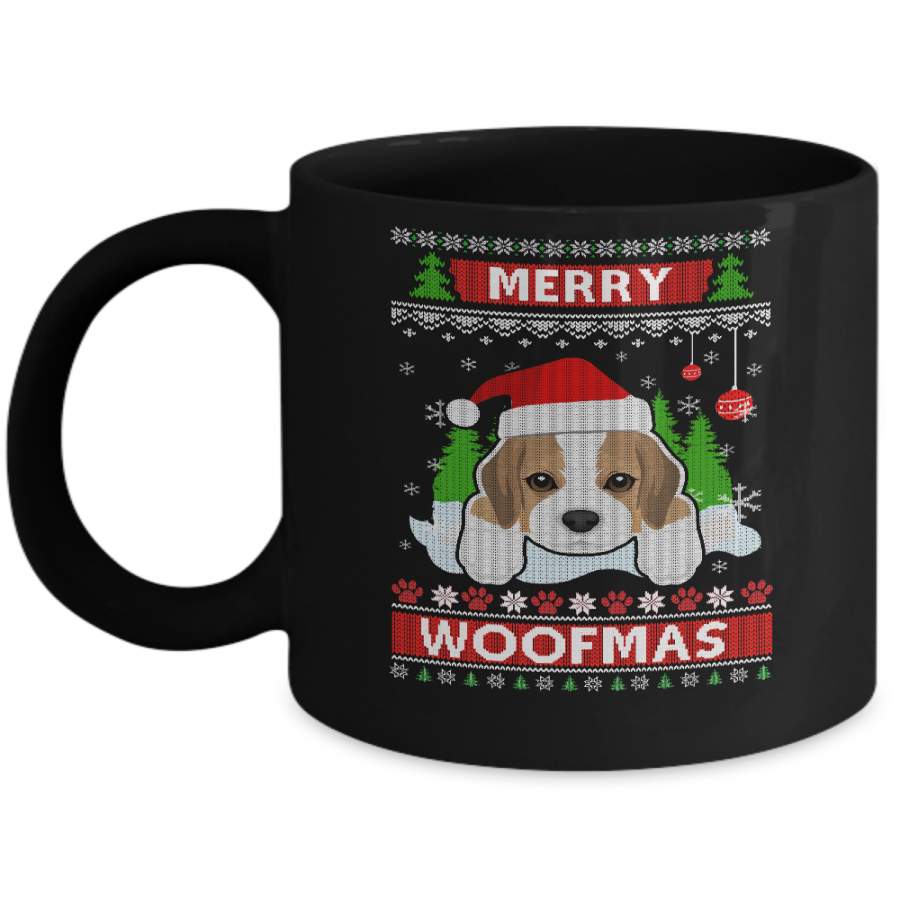 Beagle Merry Woofmas Ugly Christmas Sweater Mug