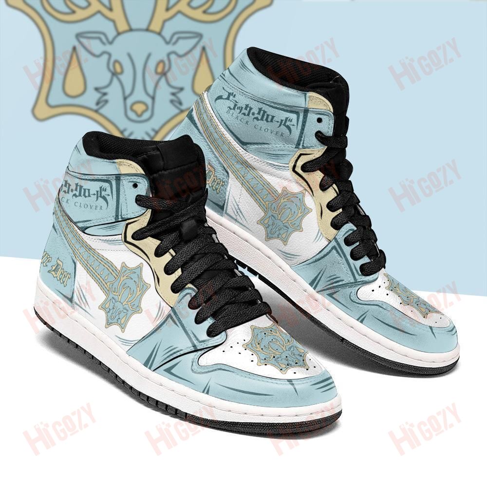 Azure Deer Magic Knight Sneakers Black Clover Sneakers Anime