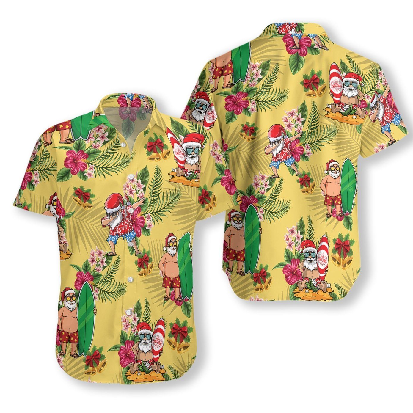 Merry Christmas Santa Claus Surfing Dab 1811 Hawaii Shirt Ha94078