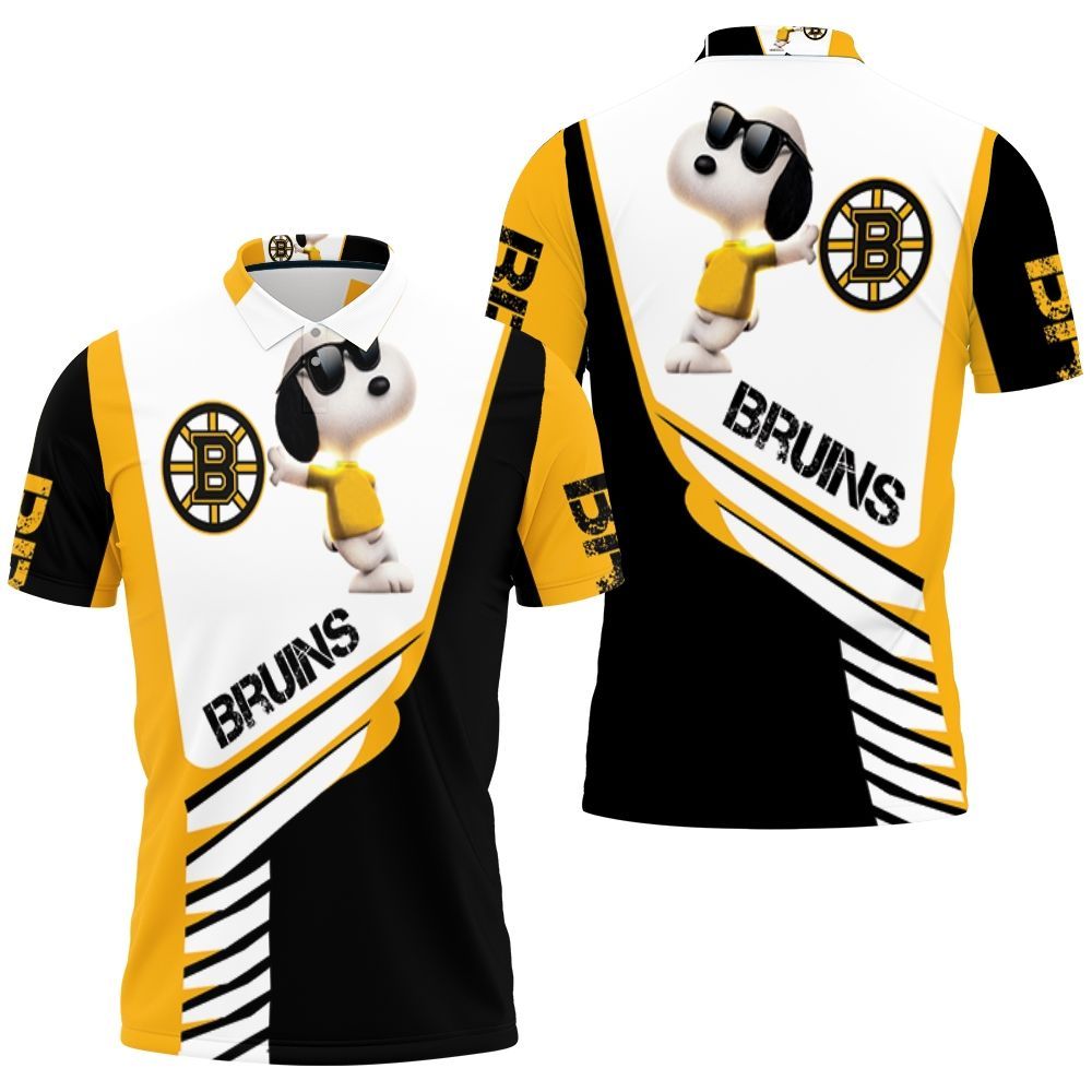 Boston Bruins Snoopy For Fans 3D Polo Shirt