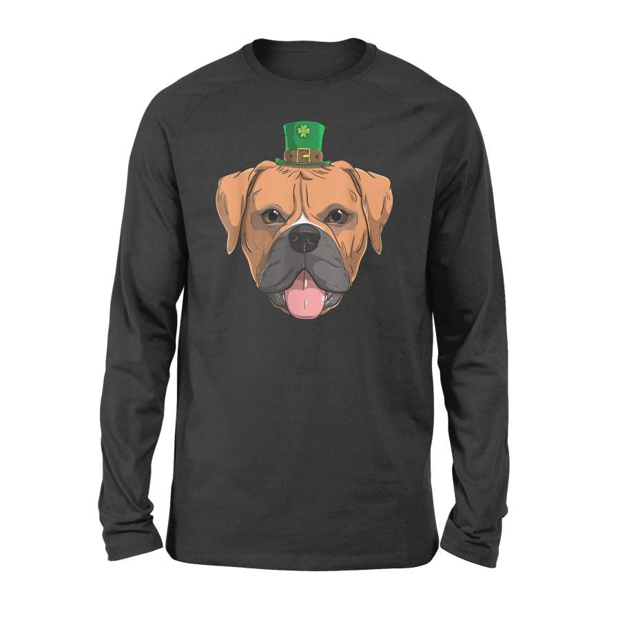 Boxer Dog St Patricks Day Cute Leprechaun Puppy Long Sleeve T-Shirt