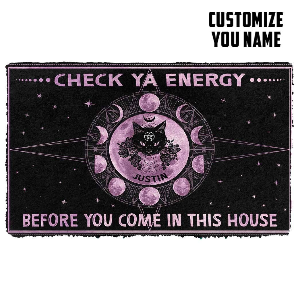 Gearhumans 3D Check Ya Energy Custom Name Doormat