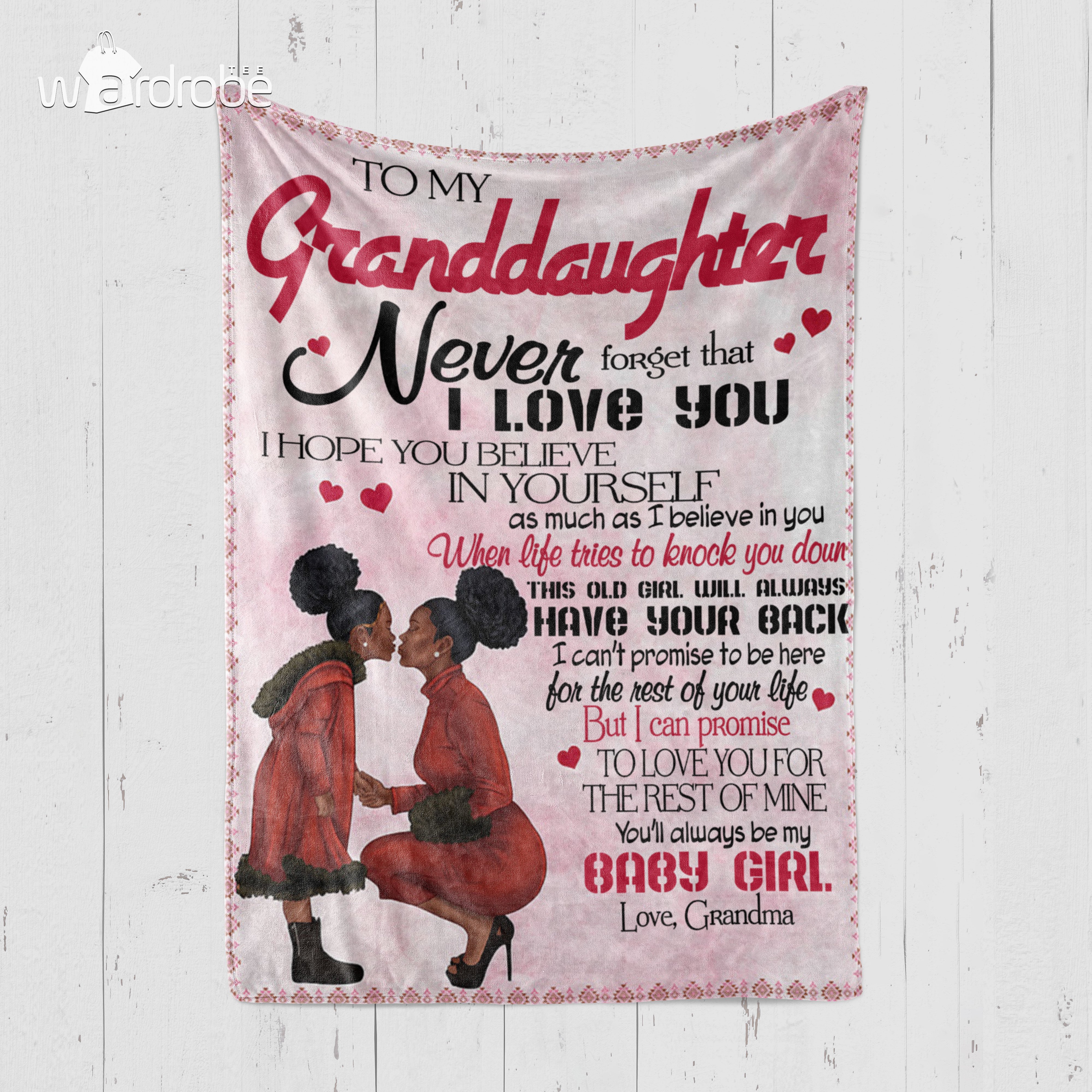 Custom Blanket To My Granddaughter Blanket – Gift For Granddaughter