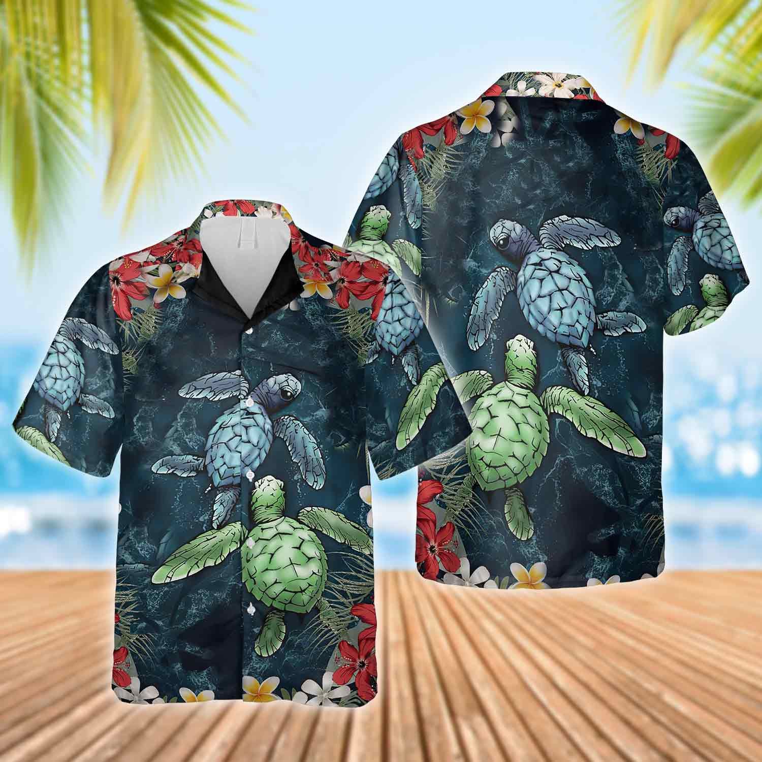 Hawaiian Turtle Shirt Ha50089