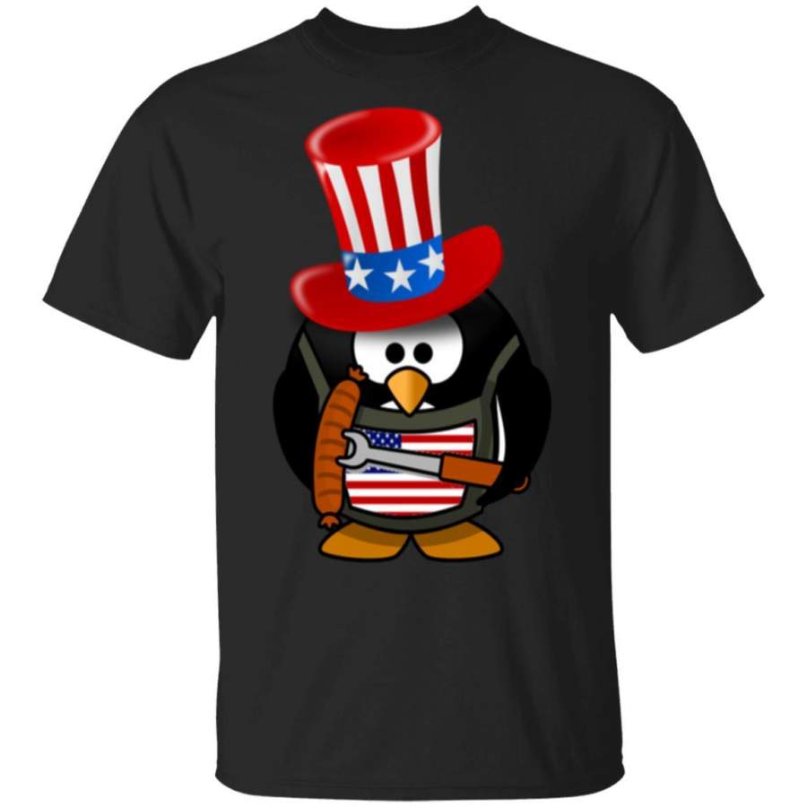 4th Of July The Patriotic Penguin T-Shirt