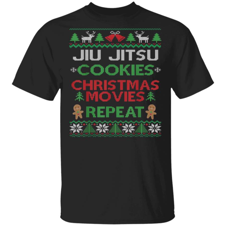 Brazilian Jiu jitsu Fighter MMA Ugly Christmas Pajama T Shirt By Vevotee Store T-shirt Long Hoodie Black