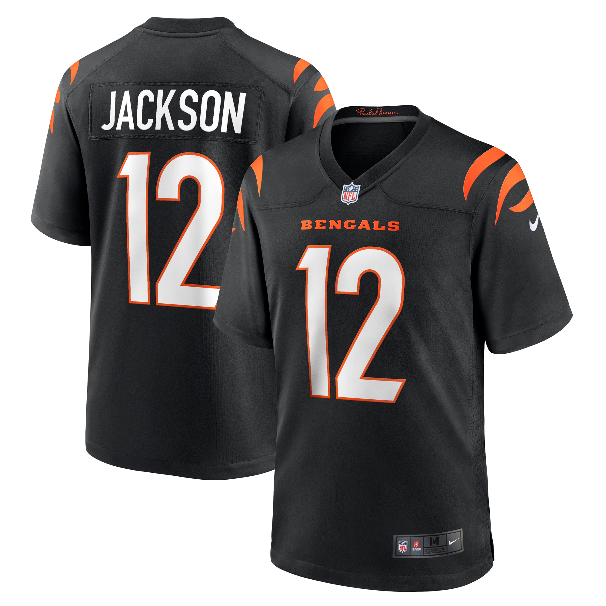 Men’s Cincinnati Bengals Shedrick Jackson  Black Team Game Jersey