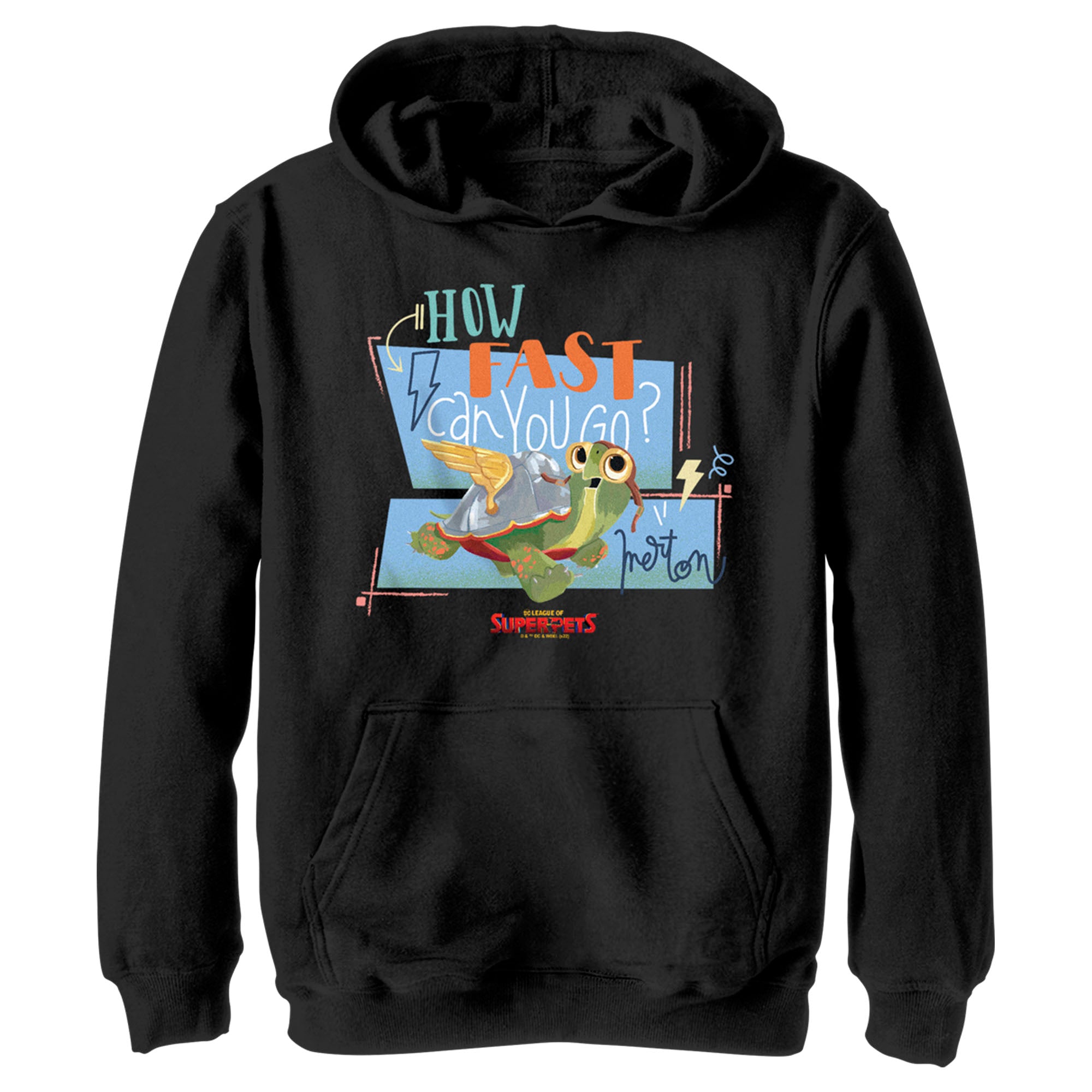 Boy’S Dc League Of Super-Pets Merton How Fast Can You Go? Pull Over Hoodie