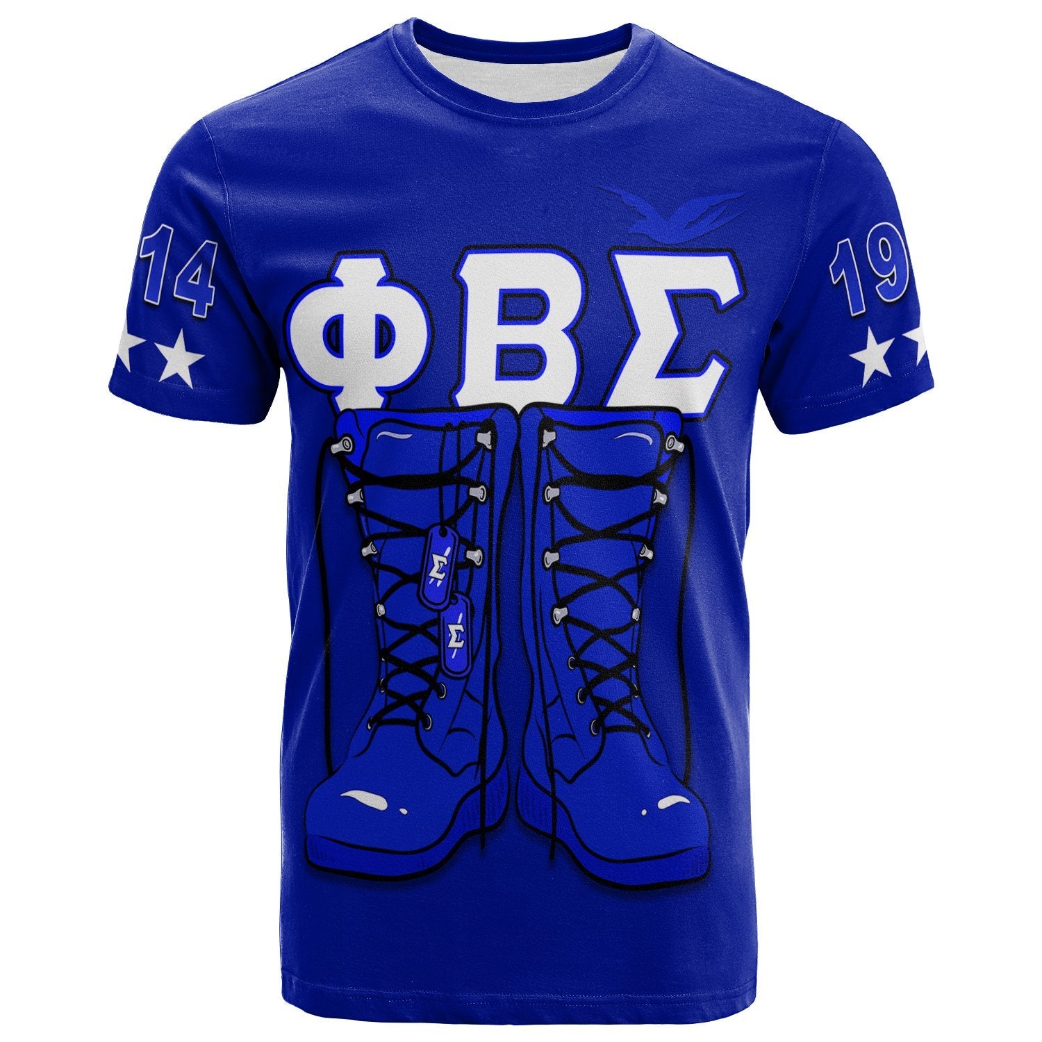 Phi Beta Sigma Boots T-Shirt Blue Lt13