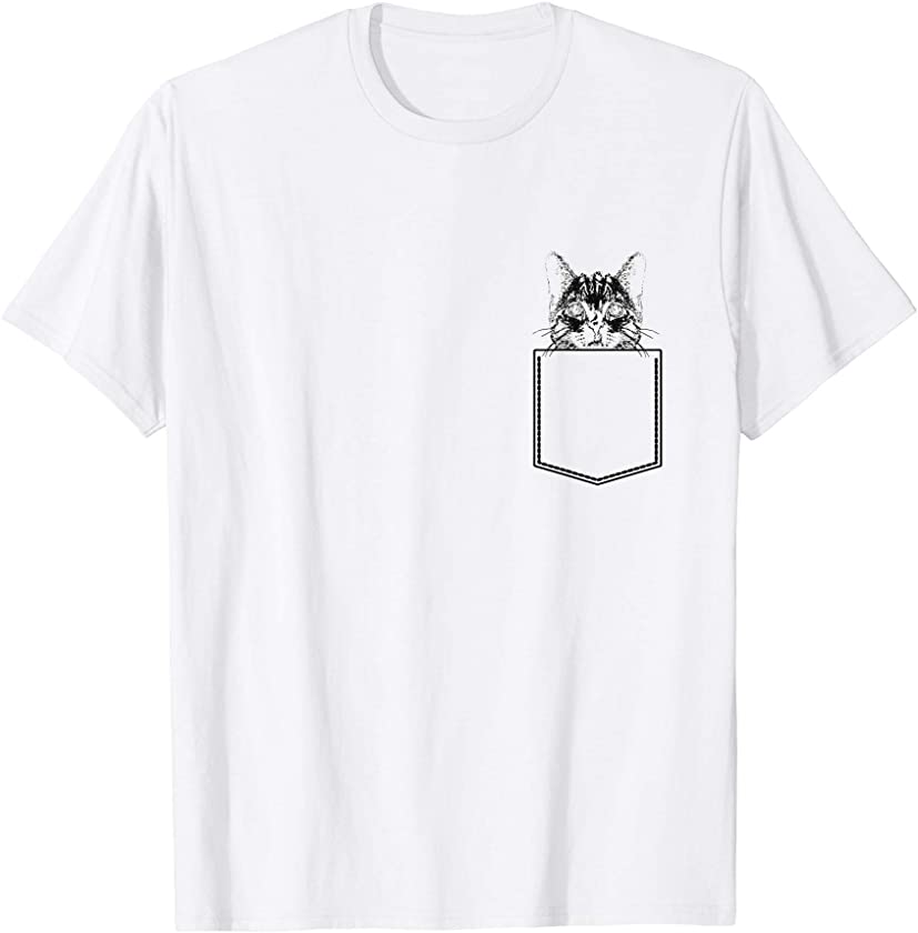 Pocket Cat, A Cat In A Pocket Design, Cats, Kittens Design T-Shirt