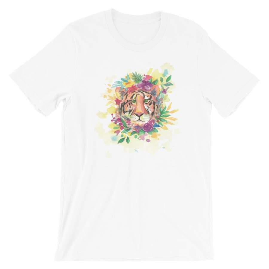 Tiger With Flower Unisex T-Shirt