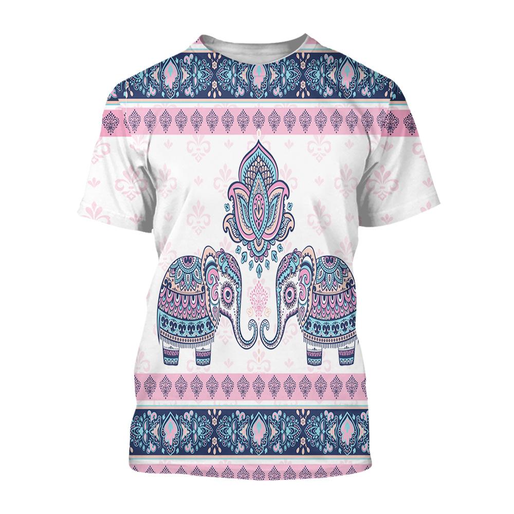 Gorgeous Mandala Elephants 9Basic All Over Print Shirt