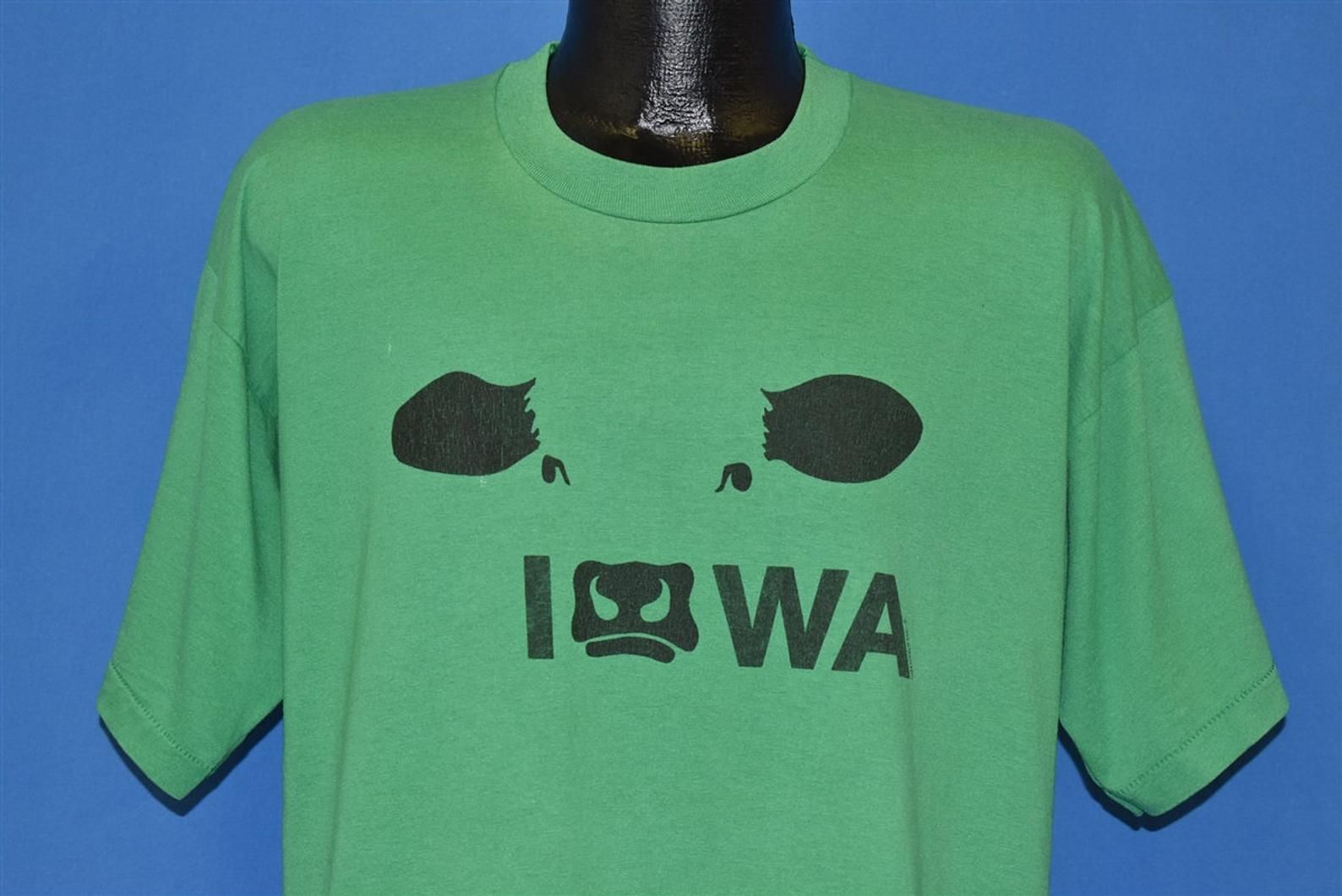 90S Iowa Cow Face Abstract Tourist T-Shirt Extra