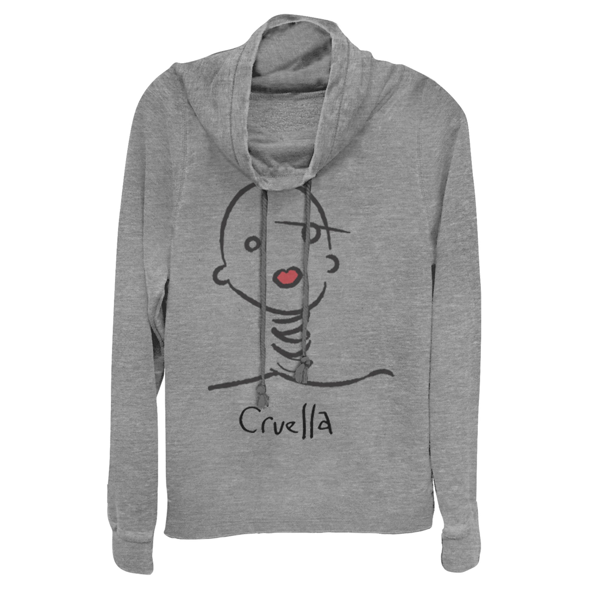 Cruella Junior’S Abstract Doodle  Cowl Neck Sweatshirt