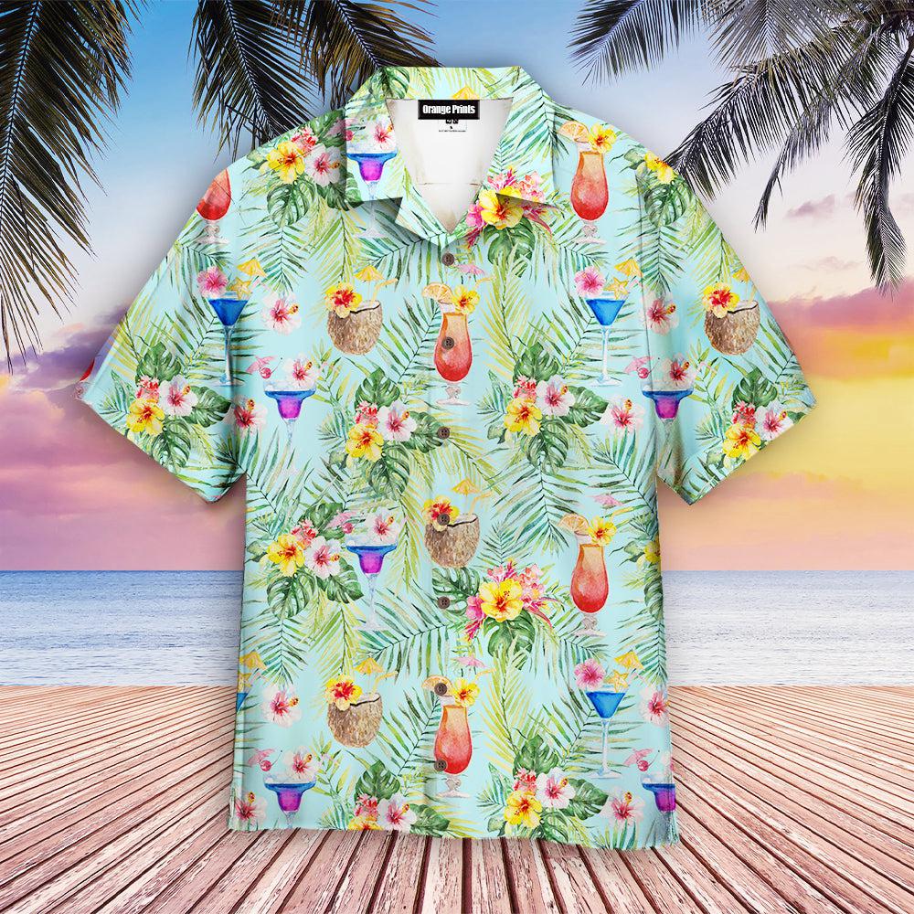 Green Palm Leaves Cocktails And Coconuts Hawaii Shirt For Men Women Ha9928