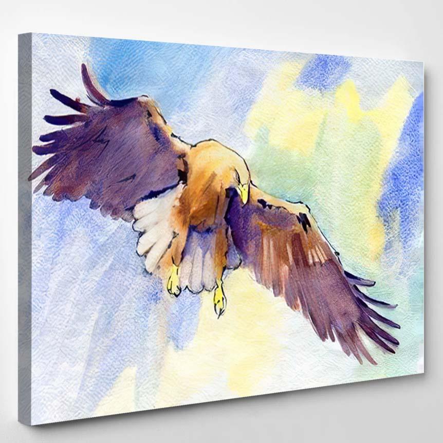 Whitetailed Eagle Watercolor 1 – Eagle Animals Canvas Print