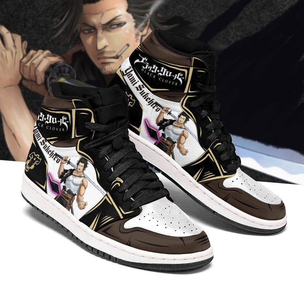 Black Bull Yami Grimore Black Clover Anime Air Jordan Shoes Sport Sneakers