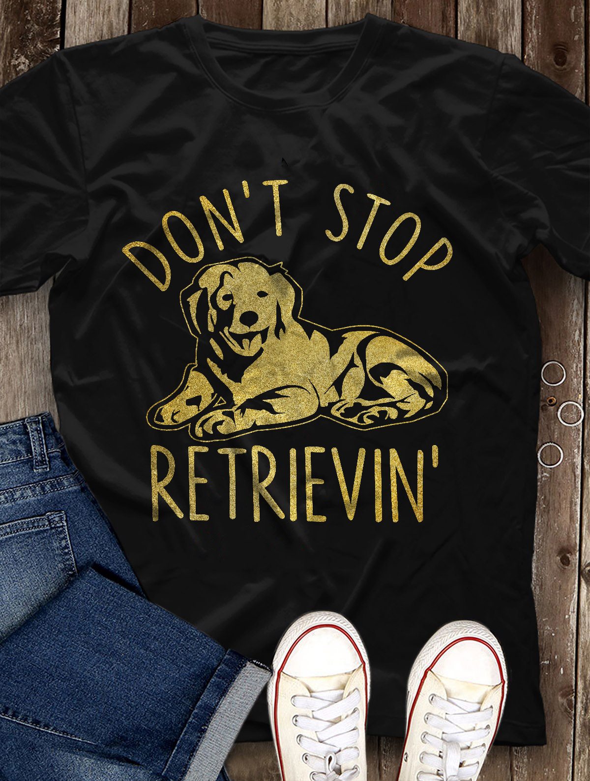 Cute Dog Don’t Stop Retrievin Standard Men T-shirt