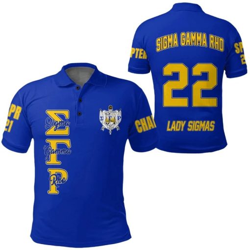 Polo Shirt – Sigma Gamma Rho (Blue) Polo Shirts A31