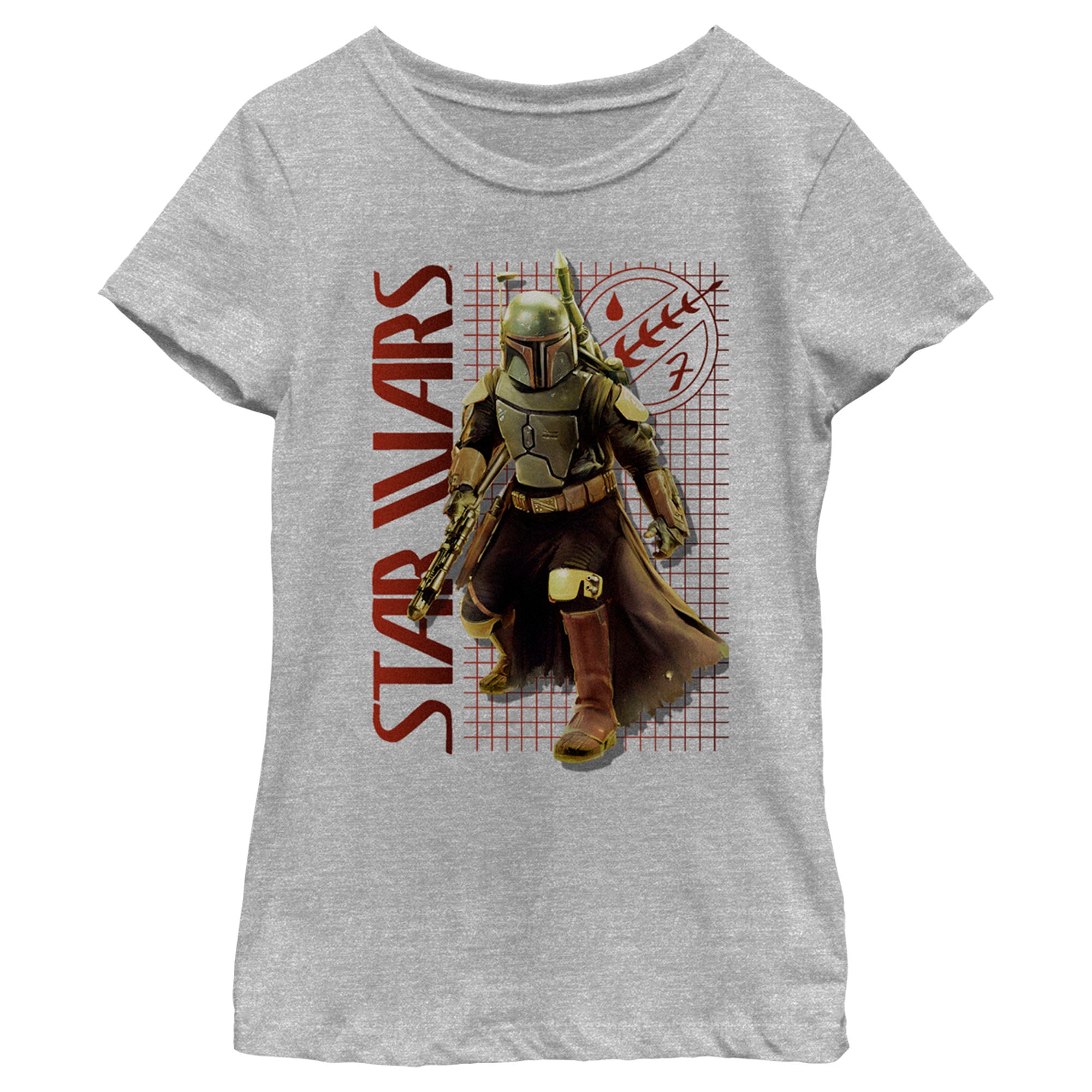 The Book Of Boba Fett Girl’S Action Grid Logo  T-Shirt