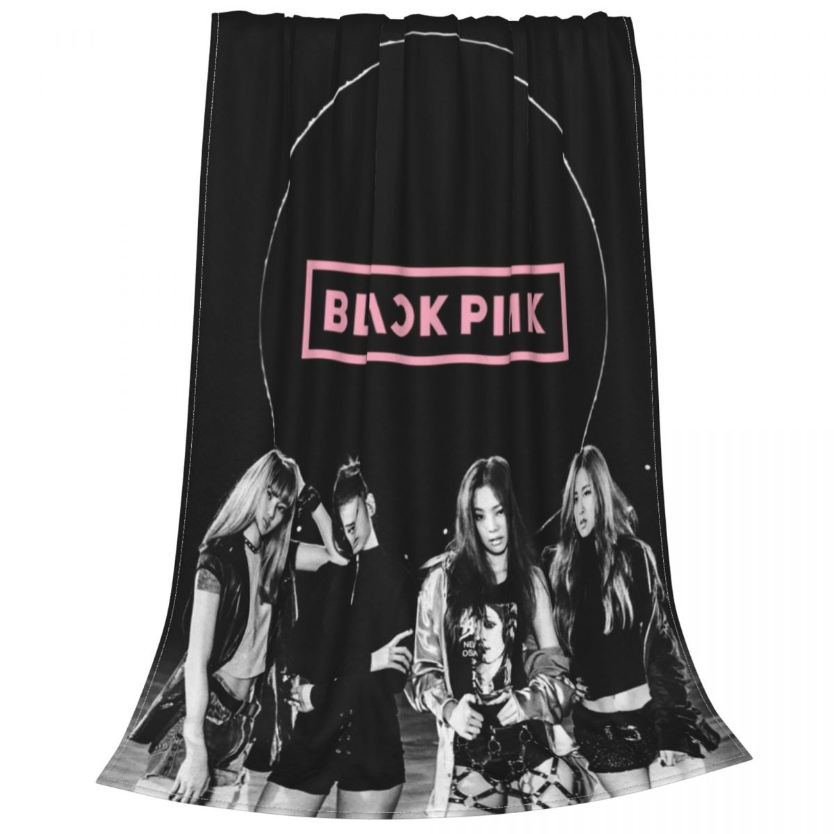 Black Pink Kpop Star Girl Group Blanket Flannel Autumn/Winter Multi-function Soft Throw Blanket for Sofa Outdoor Bedding Throws alx