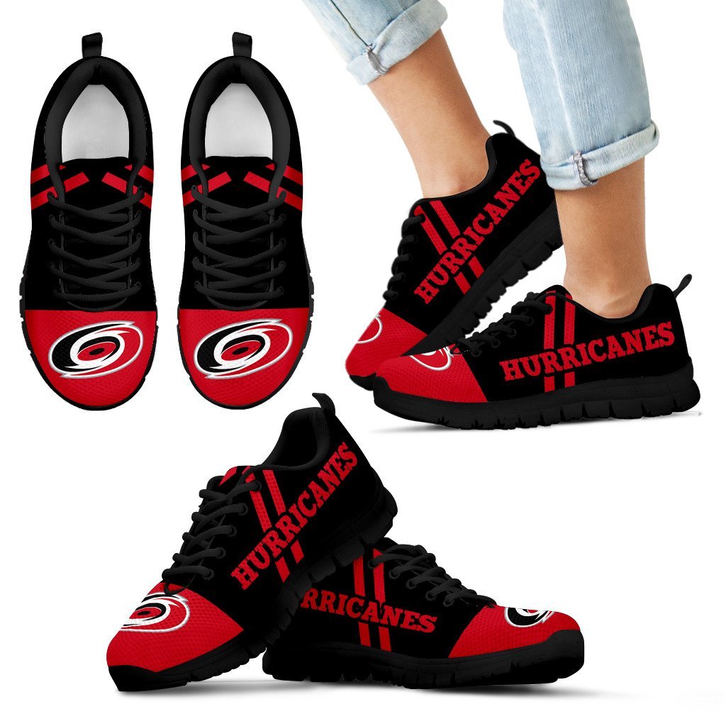 Colorful Line Stripe Carolina Hurricanes Sneakers