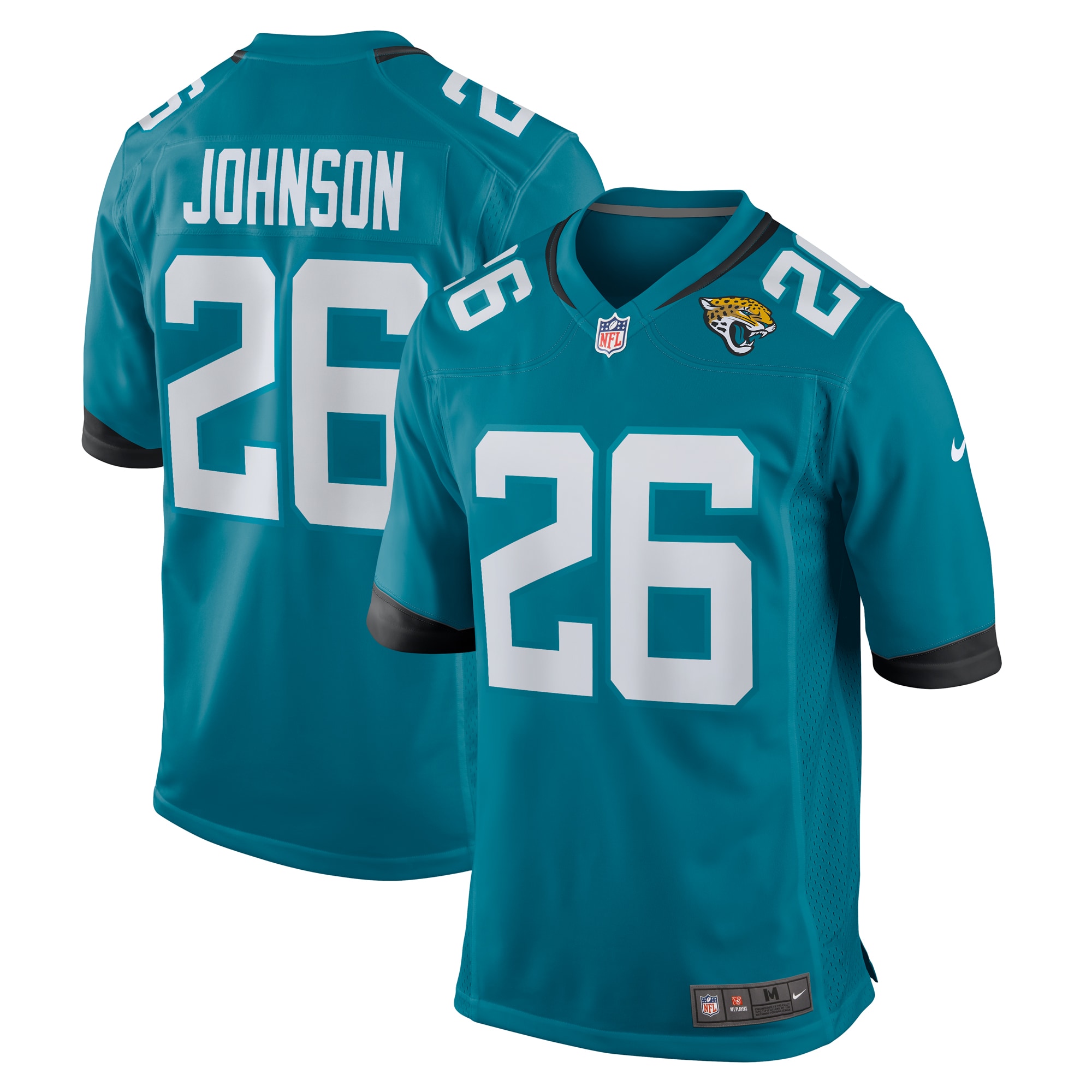 Women’s Jacksonville Jaguars D’Ernest Johnson Teal Game Jersey