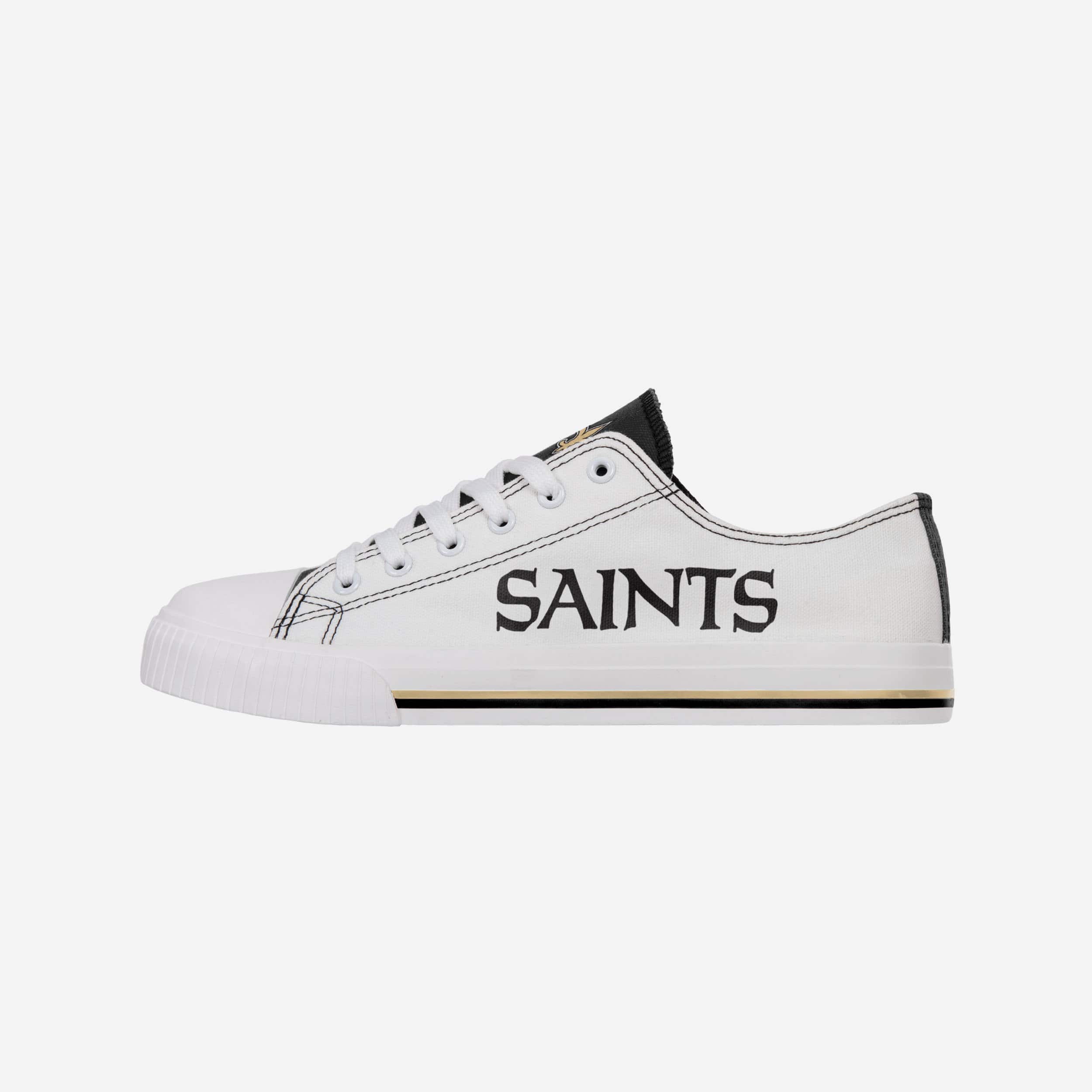 New Orleans Saints Low Top White Canvas Shoe