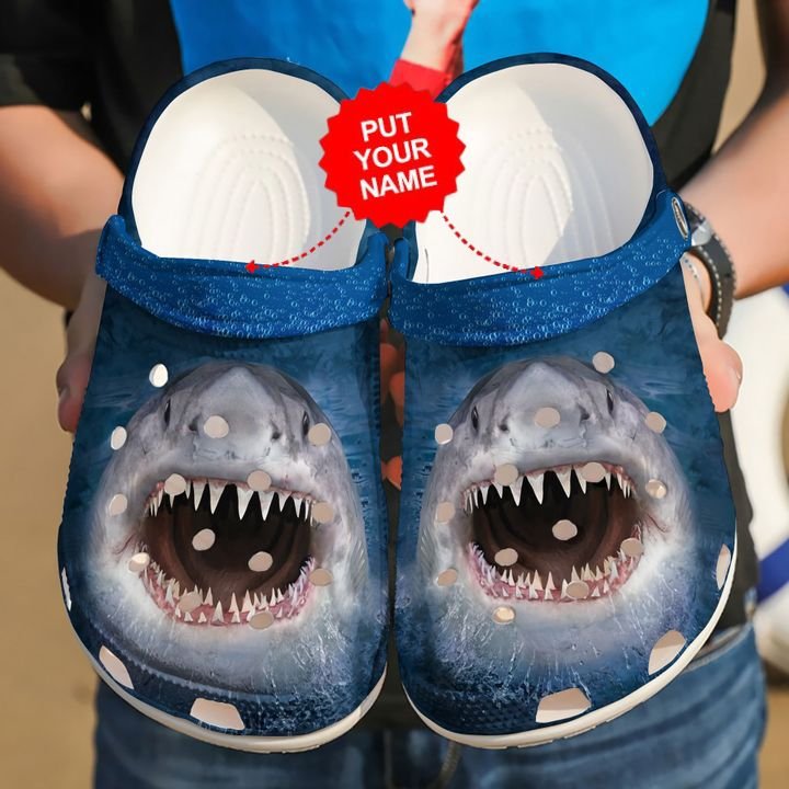 Shark Crocss – Shark Mouth Custom Clog Shoes – Teepoem Ltd