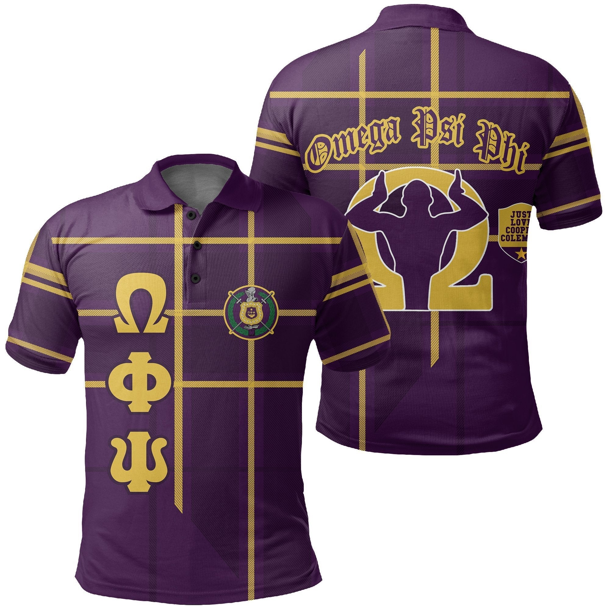 Fraternity Polo – Omega Psi Phi Burberr Style Polo Shirt