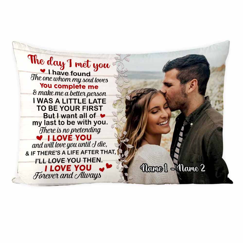 Personalized Couple Photo Rectangle Pillow Db141 81O58