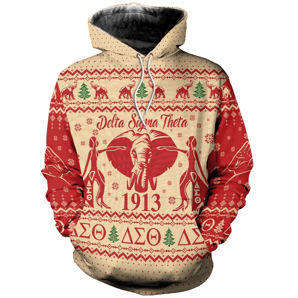 Getteestore Hoodie – Delta Sigma Theta Elephant Christmas Hoodie A31