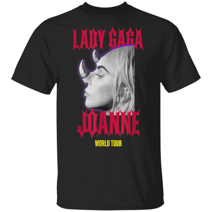 Lady Gaga Official Horns Black  TShirt