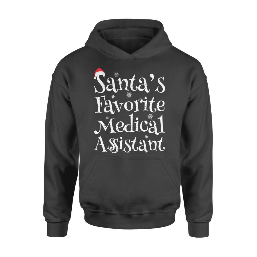 Dngfashion ‘s Santa’s Favorite Medical Assistant – Medical Assistant Shirt – Christmas Tree – Standard Hoodie