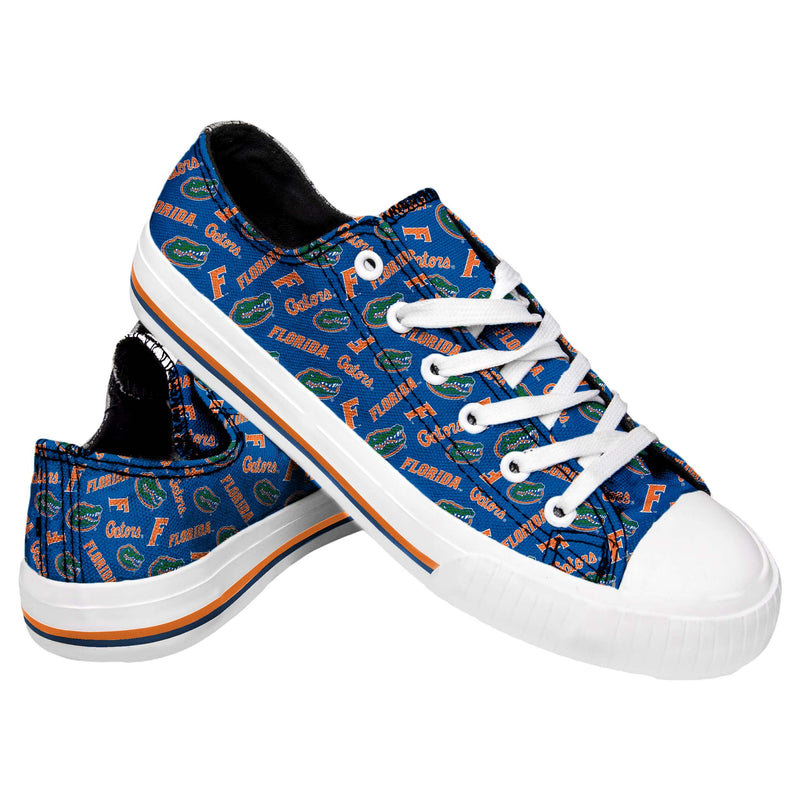 Florida Gators NCAA Womens Low Top Repeat Print Canvas Shoes