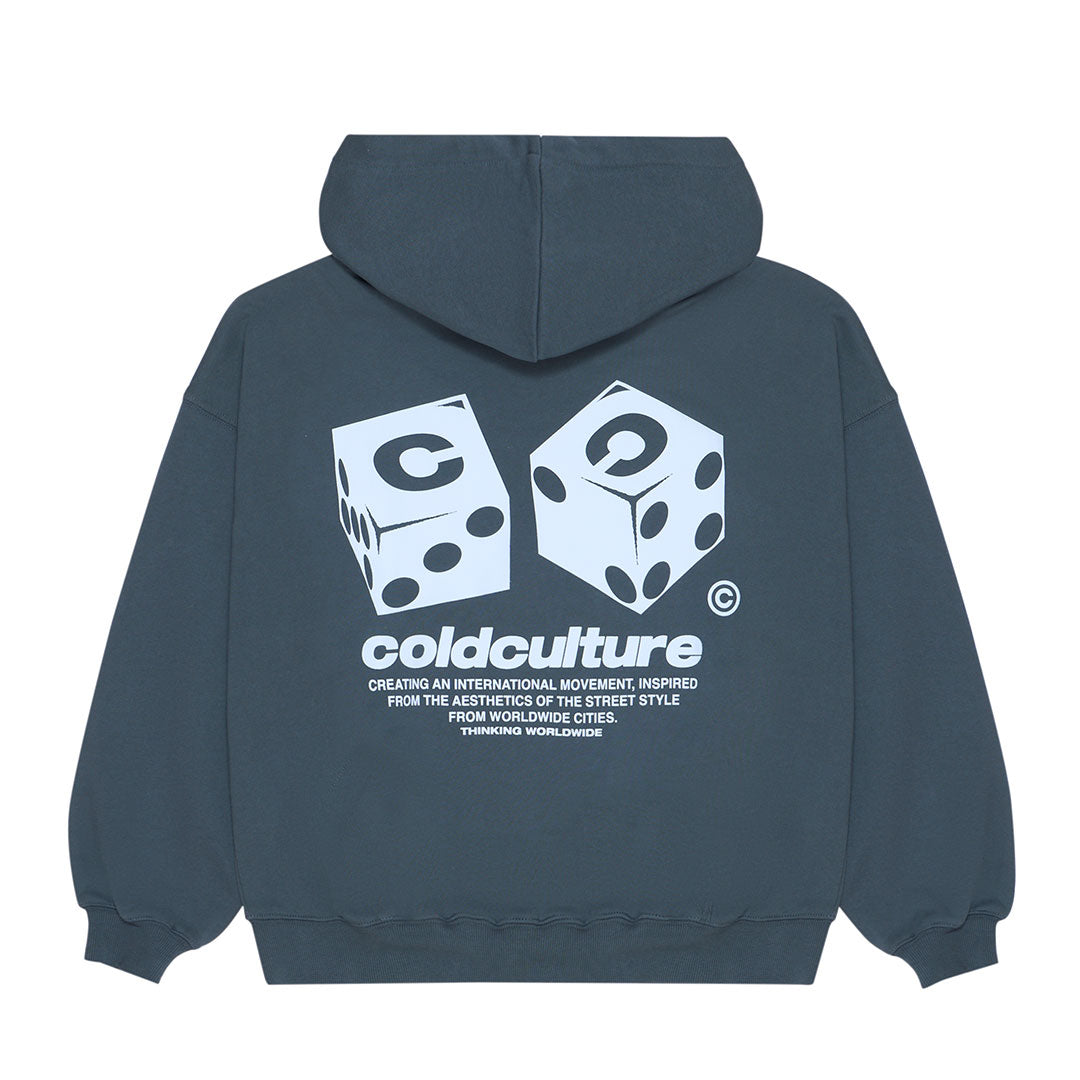 Dice Hoodie Slate Blue