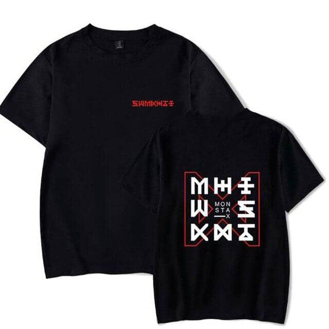 Women’S T-Shirt Kpop Monsta X Funny  Women Hipster Hip-Hop Streetwear