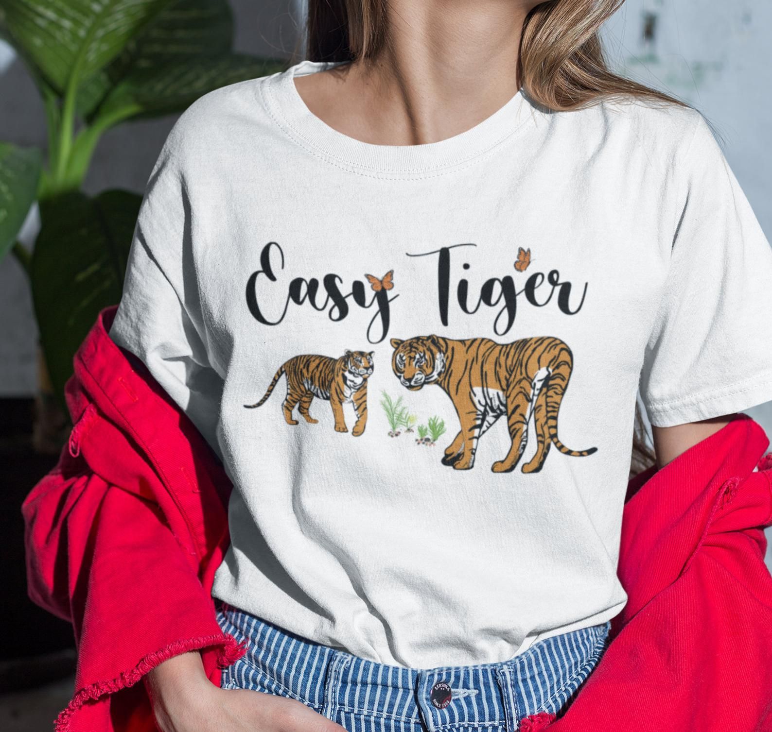 Vintage Tiger Shirt Tiger Shirt Easy Tiger Shirt Chinese Tiger Art Tee Aesthetic Tiger Shirt Get Em Tiger Shirt Tiger Tee