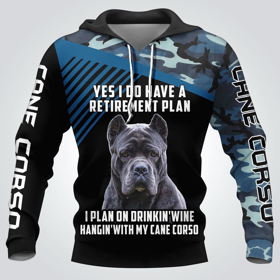 Cane Corso Camo Hoodie 3D Full Printing