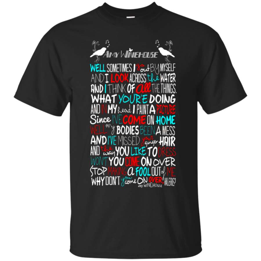 AGR Amy Winehouse Valerie Song Lyrics T-Shirt