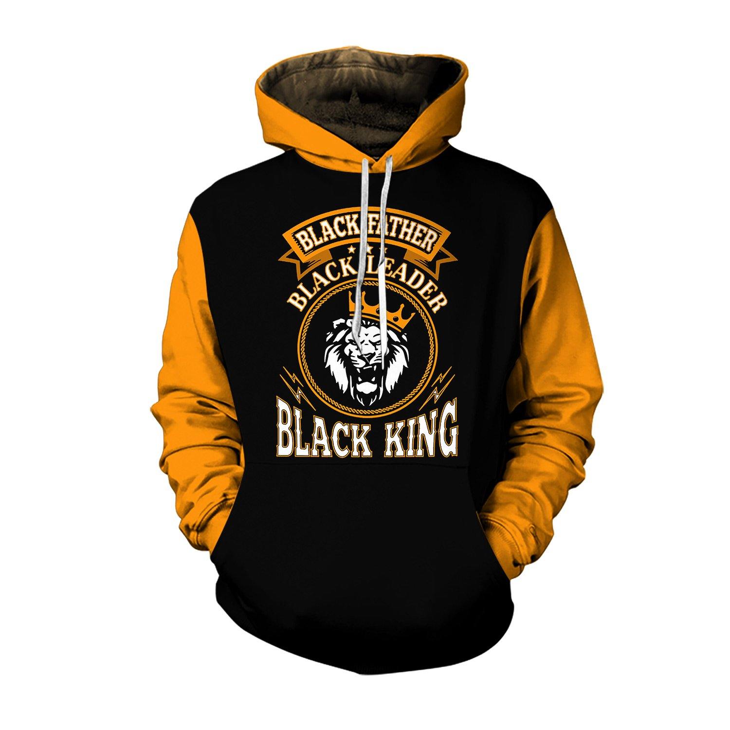 Black Father, Black Leader, Black King Aop Hoodie