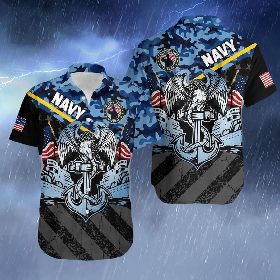 America Navy Veteran Hawaiian Shirt Gift For Day Us Ha30975