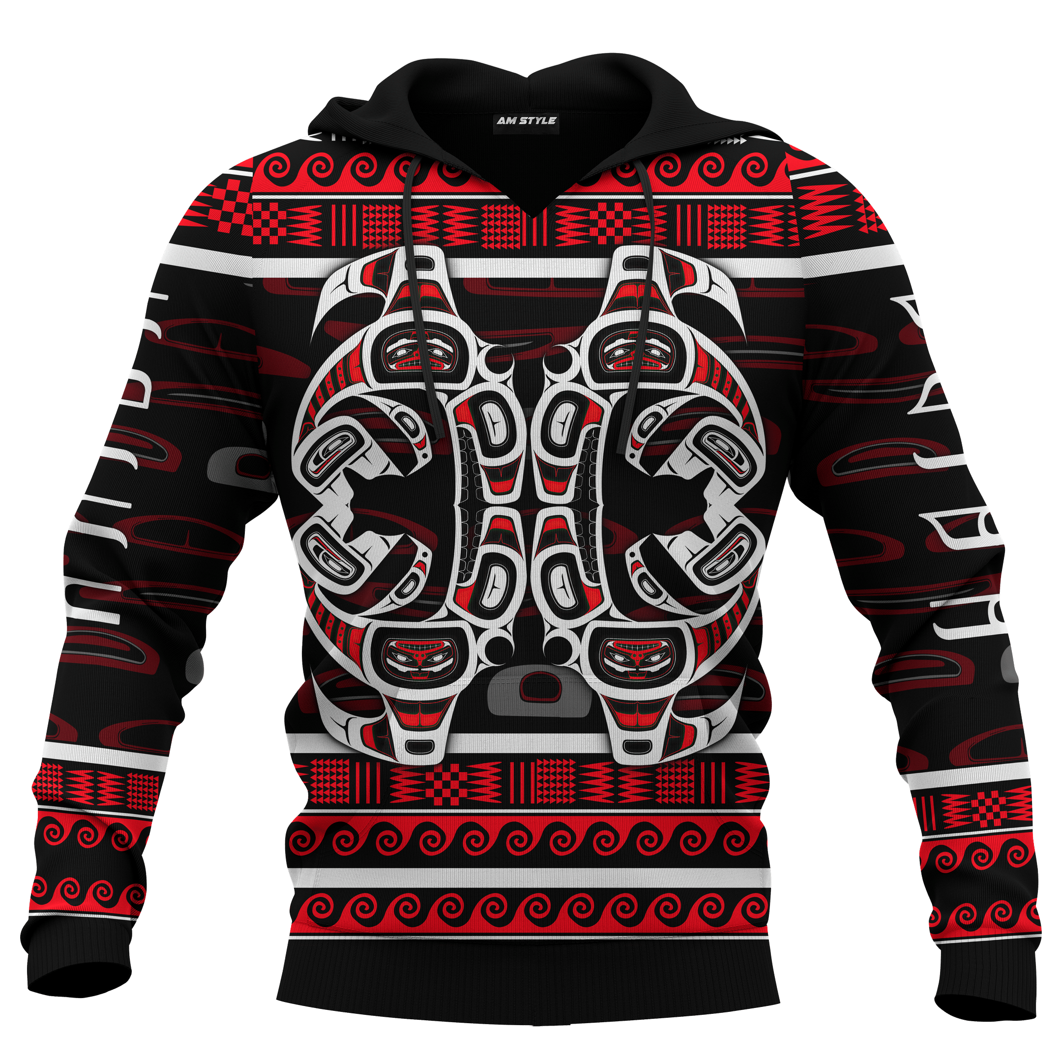 The Killing Whale Native American Pacific Northwest Style Customized All Over Printed Hoodie