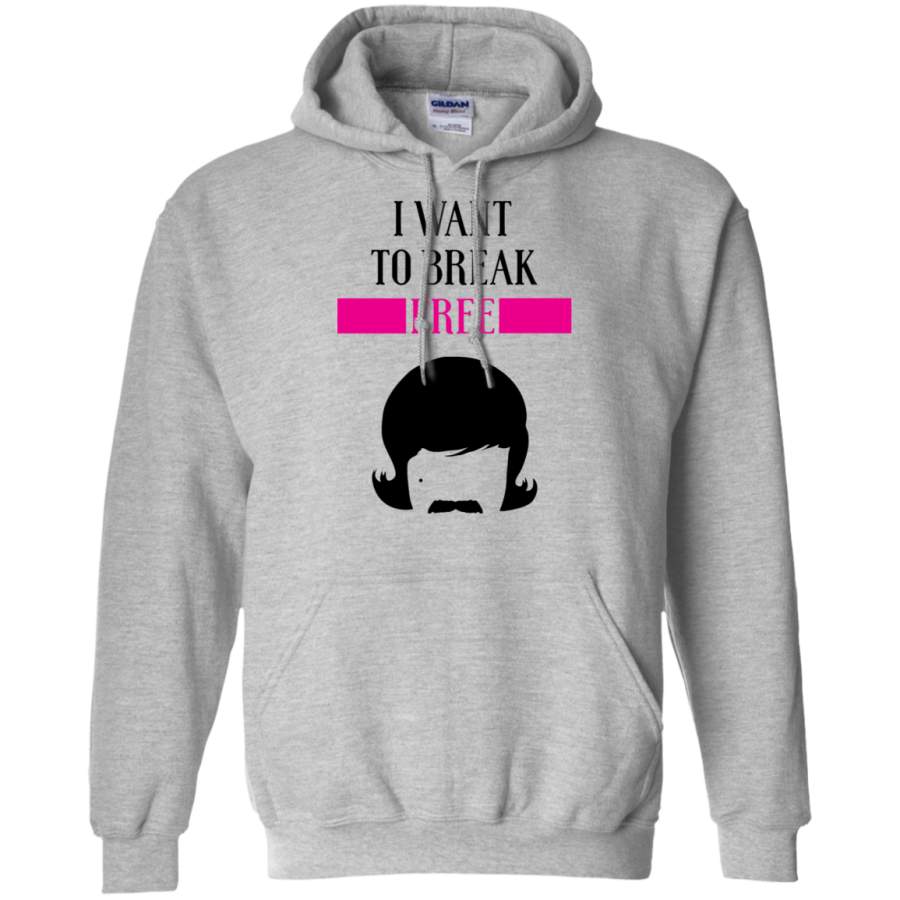 AGR I WANT TO BREAK FREE Gildan Pullover Hoodie