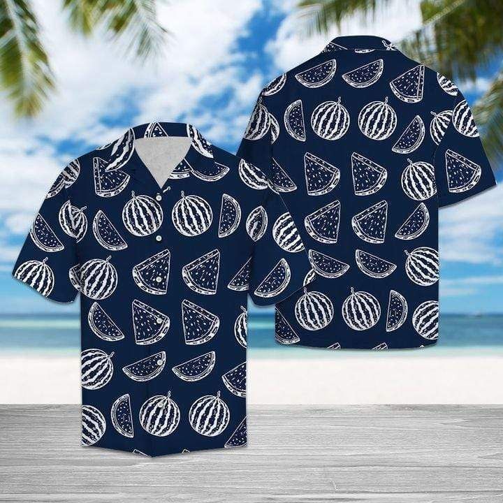 Simple Watermelon Pattern Hawaii Aloha Shirts H Ha9611