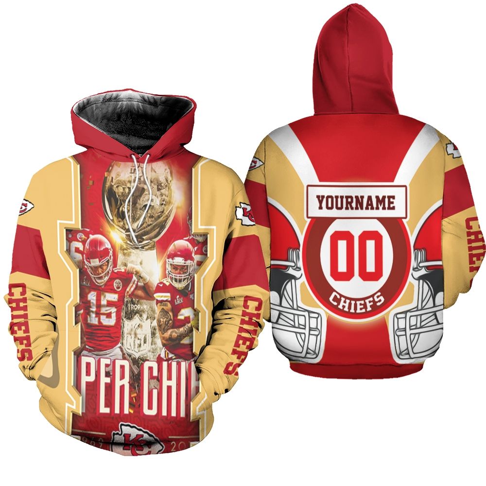 Afc West Division Kansas City Chiefs Champions 2021 Super Bowl Personalized Hoodie All-Over Print