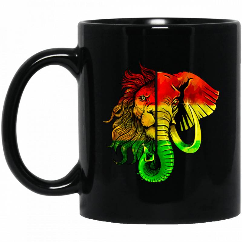 Lion And Elephant Mug