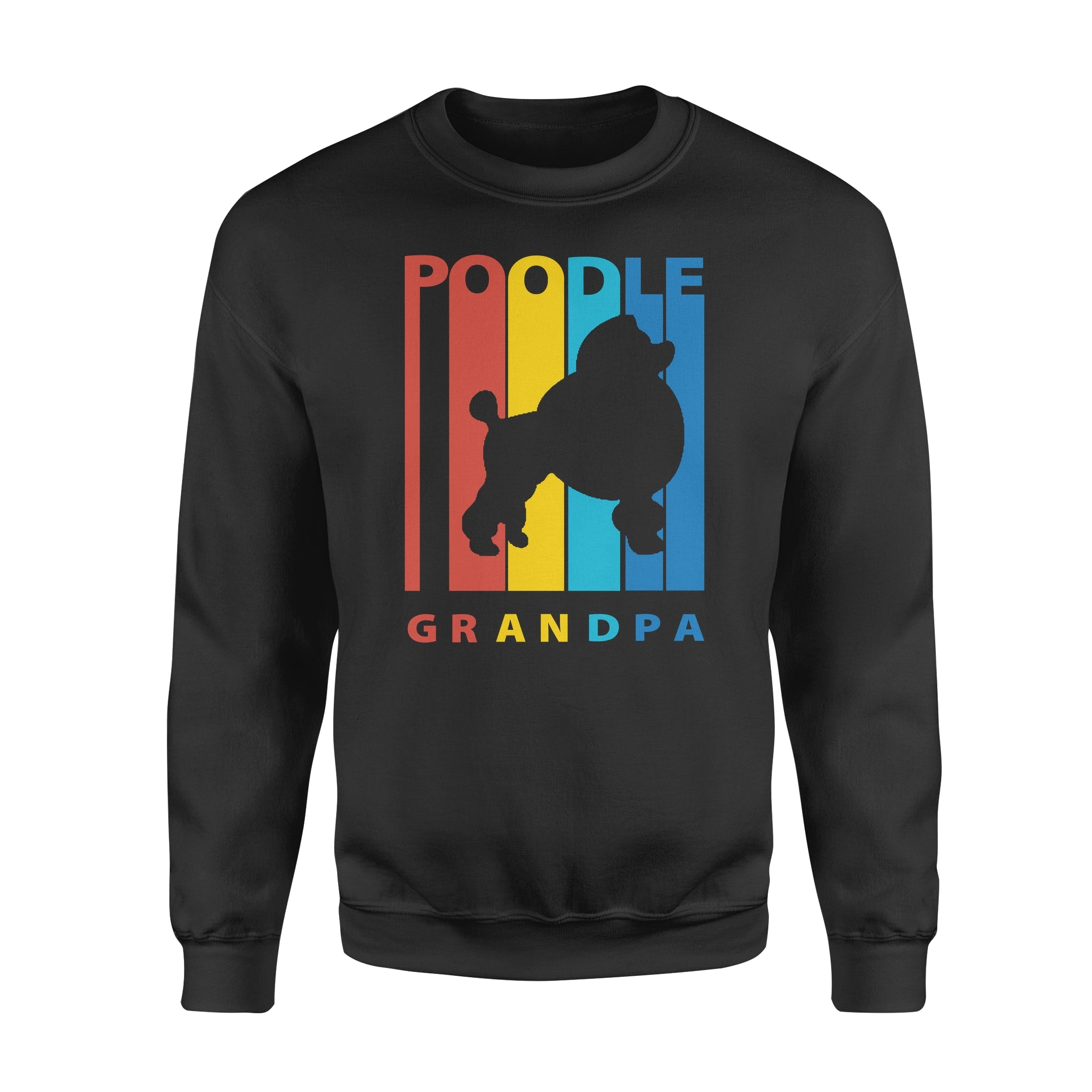 Vintage Retro Poodle Grandpa Dog Gift Men Dog Lovers T shirt – Standard Crew Neck Sweatshirt