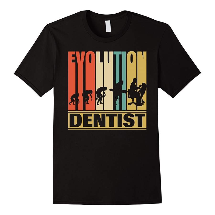 Vintage Retro Evolution Of Dentist. Funny Shirt Gift Men’S Short Sleeve T-Shirt