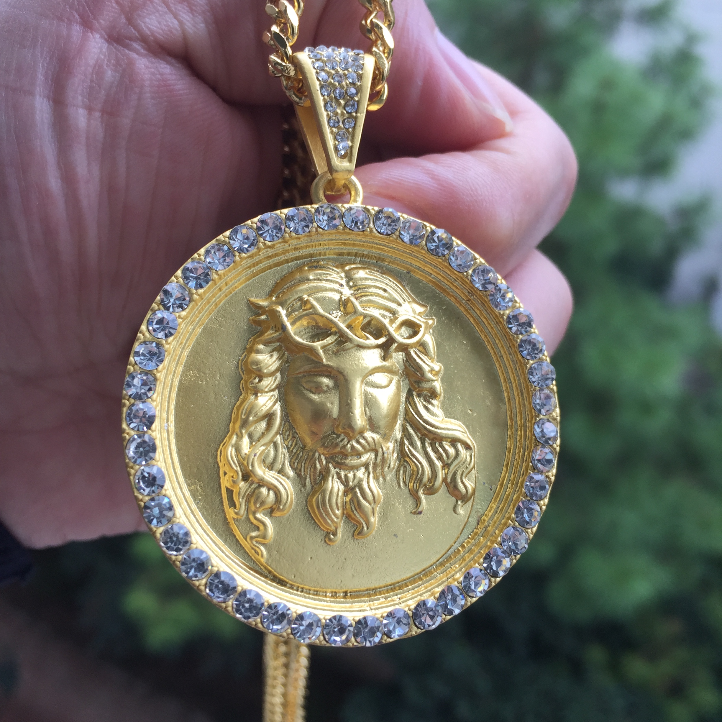 Vintage Religious Jesus Cross Necklace for Men Fashion Hip Hop Iced Out Zirconia Cross Pendent Necklace Jewelry Gifts for Men alx